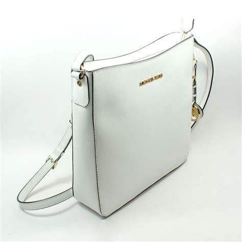 white michael kors crossbody|michael kors white shoulder bag.